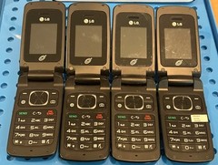 4 LG 420GB, Black (TracFone), Flip Phone, Each Sold Separately, Tested, 👀 Info