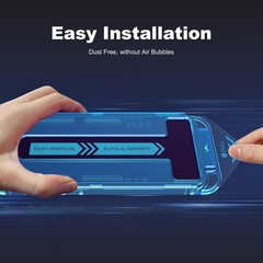 Gradient Tempered Glass Privacy Screen Protector for iPhone 16 Plus, Anti Blue L
