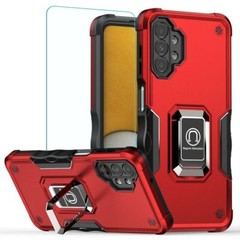 Samsung Galaxy A13 Case 5G Dual Layer Protective Heavy Duty Phone Cover Red