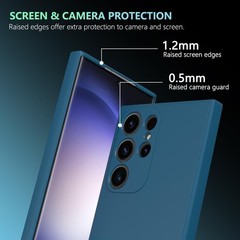 Samsung Galaxy S24 Ultra Case Dark Blue, Scratch Resistant Slim Thin Phone Cover
