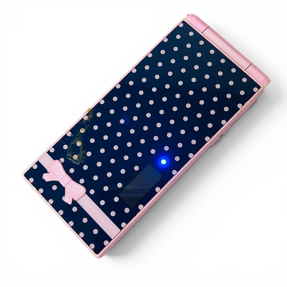 Docomo Fujitsu F-06D Girls Nicola Collaboration Happy Pink Flip Phone Japan