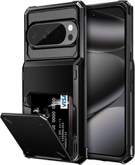 Google Pixel 10/Pixel 10 Pro Case Wallet with Card Holder Heavy Duty Shockproof