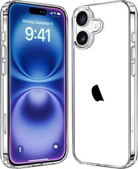 iPhone 16 Case Clear, Transparent Shockproof Phone Case for iPhone 16 6.1-Inch