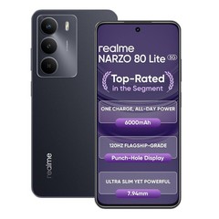 realme Narzo 80 Lite 5G (Onyx Black, 128 GB) (4 GB RAM) (6.67 inch) Display