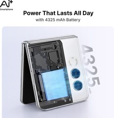 Ai+ NovaFlip 5G | 256 GB | 8GB RAM | Glacier White Global Version Unlocked