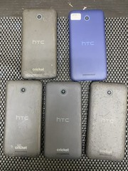 Lot Of 5 HTC Phones For Parts/repair Not- Not Fuctional P6