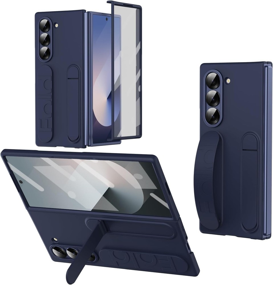 Samsung Galaxy Z Fold 6 Protect Case with Wristband Stand & Full Body Protection