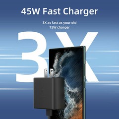 45w Type USB-C Super Fast Wall Charger +6FT Cable Fit Samsung Galaxy S21 S22 DT