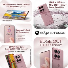Motorola Edge 60 Fusion 5G 8GB RAM 128GB PANTONE Zephyr Global Version Dual Sim