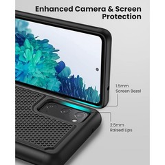 Samsung Galaxy S20 FE 5G Case Heavy Duty Hybrid TPU Shockproof Black Protective