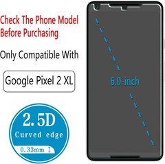 2-Pack Screen Protectors Tempered Glass for Google Pixel 2 XL, Easy Install, Bub