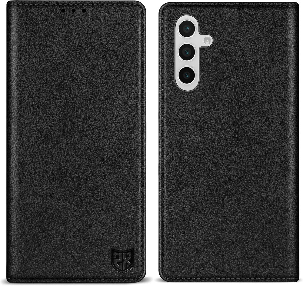 Magnetic Leather Wallet Case for Samsung Galaxy S25 with RFID Blocking & Card Sl