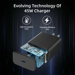For Samsung Galaxy S24 S23 S22 45W Type USB C Super Fast Wall Charger+6ft Cable