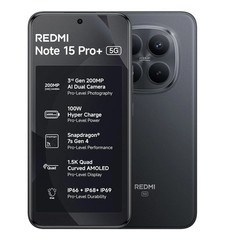 REDMI Note 15 Pro+ 5G (Black,12GB+512GB) Esim Snapdragon 7s Gen 4 Global Version