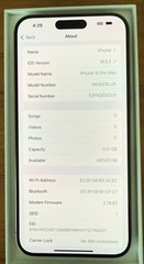 Apple iPhone 15 Pro Max – 512 GB – Gray (Unlocked) Execellent Condition