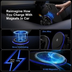 15W Wireless Fast Charger for Samsung Galaxy S26 Ultra, S23 Plus