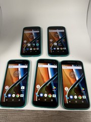 Lot of 5 Motorola Moto G4 (XT1625) Phone – 16GB – Used/Good – Unlocked/Working