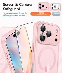 Translucent Matte Light Pink Case for iPhone 17 Pro Max – Full Camera Protection