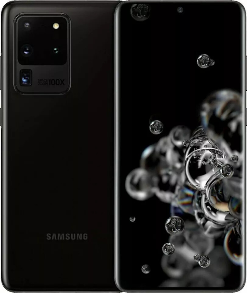 Samsung Galaxy S20 Ultra 5G SM-G988U Unlocked 128GB Cosmic Black C Heavy Burn