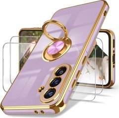 Samsung Galaxy A56 5G Case with Screen Protector, 360° Rotatable Ring Holder