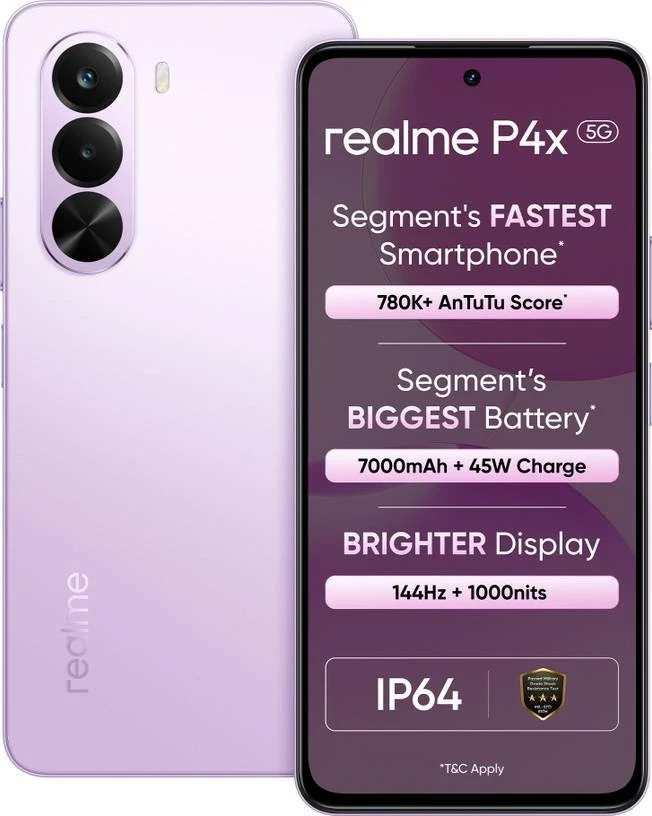 realme P4x 5G (Elegant Pink, 128 GB) (8 GB RAM) Dimensity 7400 Ultra Processor