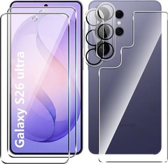 Suttkue 2+2+1 Pack of Screen, Back & Camera Lens Protectors for Samsung S26 Ultr