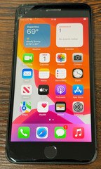 Unlocked Apple iPhone 8 Plus 256GB Gray – Crcked on Front Back – 79% Batt – READ