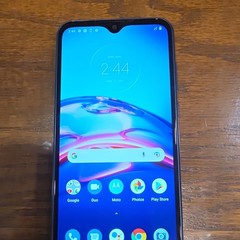 Motorola Android Smartphone Blue Dual Rear Cameras Wi-Fi Bluetooth Bar Style