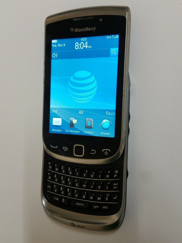 Rare Att Prepaid Cricket Wireless H20 Blackberry Messenger Torch 9810 4G Phone