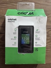CRICKET WIRELESS DEBUT FLIP PHONE 4G LTE NO CONTRACT BRAND NEW FACTORY SEALED