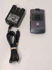 Motorola RAZR V3m Verizon Silver Cellular Flip Phone Tested Working