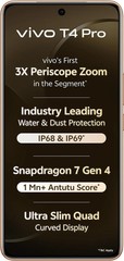 vivo T4 Pro 5G (Gold 256 GB 8 GB) Snapdragon 7 Gen 4 Processor Global Version