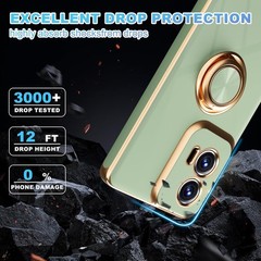 for Moto G Stylus 5G 2024 Case, Screen Protector, 360° Rotation Ring Kickstand