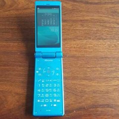 SHARP AQUOS KEITAI SH-06G DOCOMO Android Flip Phone Unlocked Blue Green JAPAN