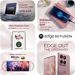 Motorola Edge 60 Fusion | 256GB | 12GB RAM | Blue | Global Version Unlocked