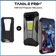 Unihertz Tank 4 Pro 5G Rugged Smartphone 18GB+1TB 720pProjector,3K AMOLED NFC