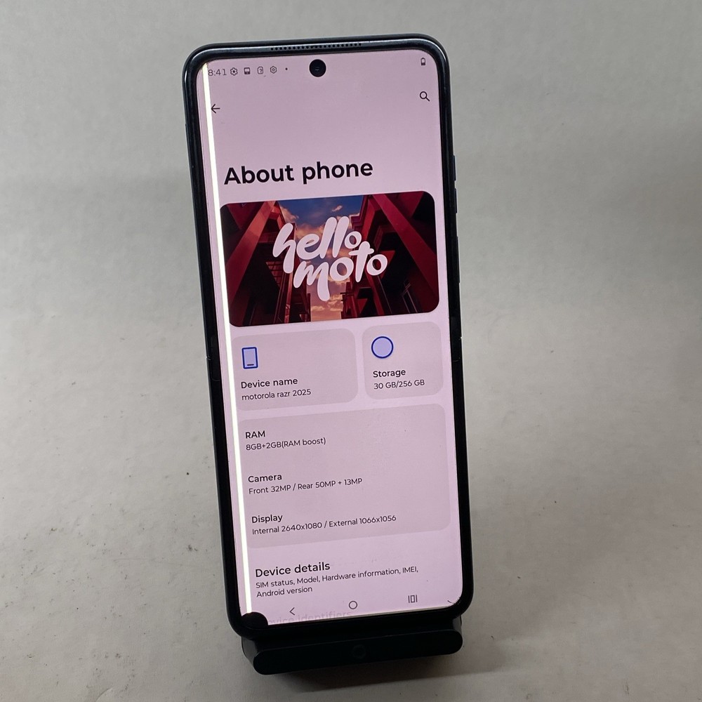 Motorola Razr 2025 256GB Gibraltar Sea Factory Unlocked XT2553-3 READ