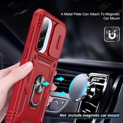 for Samsung A57 Case Screen Protector Military Grade with Stand,Magnetic Support