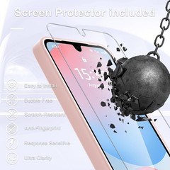 Samsung Galaxy A17 5G Case, Matte Phone Case with Screen Protector, Dark Green