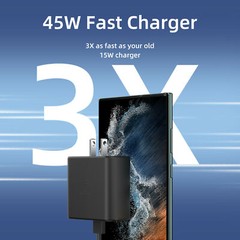 45W USB C Super Fast Wall Charger & 6FT Cable Fit Samsung Galaxy S24 S23 S22