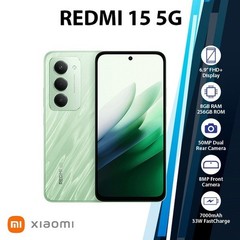 Xiaomi Redmi 15 5G Android Cell Phone (GREEN/8GB+256GB/Dual SIM/Unlocked)