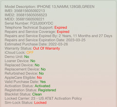 Apple iPhone 13 128GB Green A2482 AT&T Only BROKEN NO POWER #H89
