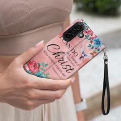 PU Leather Wallet Case for Samsung Galaxy A17 5G, RFID Blocking, Card Slots, Bib