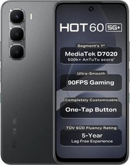 Infinix Hot 60 5G+ Sleek Black 128 GB 6 GB RAM Indian Global Version Unlocked