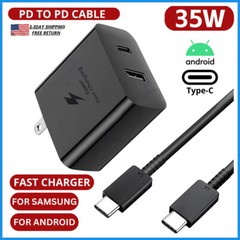 3FT Cable+35W USB-C Super Fast Wall Charger For Samsung Galaxy S21-S23 S24 S25