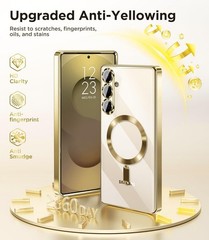 For Samsung Galaxy S26 Plus Magnetic Glossy Clear Case w/ 2x Screen Protector