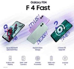 SAMSUNG Galaxy F04 (RAM 4GB, 64GB) 6.5″ 13+2MP Camera Dual Sim Googleplay Store