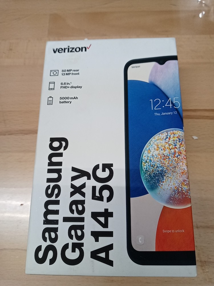 Samsung Galaxy A14 5G SM-A146U 64GB Black Verizon New Sealed-PREPAID PHONE