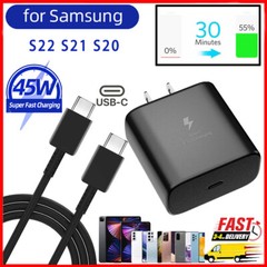 45W Super Fast Wall Charger+ 6FT Cable For Samsung Galaxy S21+ S22 S23 Note 20💥