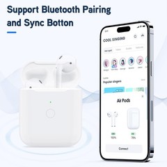 Replacement Wireless Charging Case for Airpod 1st 2nd Generation, Bluetooth Pair